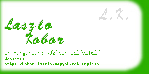 laszlo kobor business card