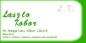laszlo kobor business card